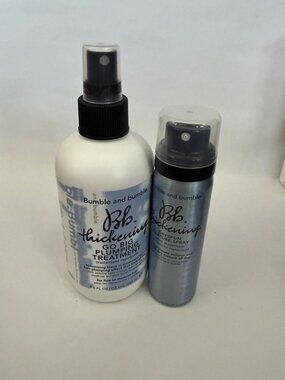 Bumble and Bumble Thickening Go Big Plumping Treatment 8.5fl.oz & Texture Spray